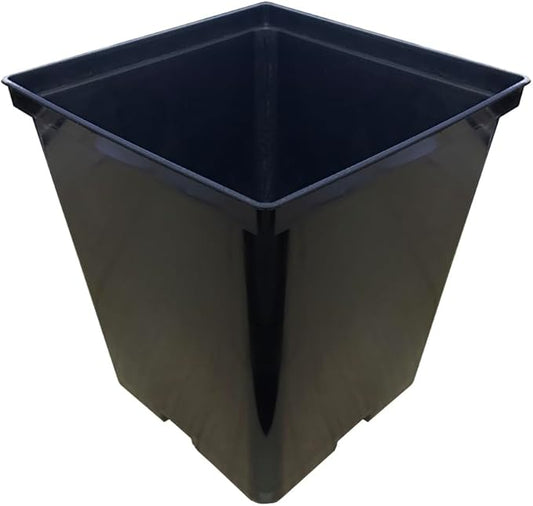 1/2 Gallon Square Nursery Pots 96PCS Black Thick Durable Plastic Flower Pots with Drainage Holes, Reusable Seedling propogation Starter Pots for Indoor Plants, Transplanting, Succulents