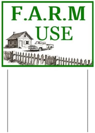 Farm Use Yard Sign With Stake Stand Plastic Signage Double Sided Sign Funny Garden Decor 9 x 12 Inches Sturdy Rust Free Weatherproof Outdoor Use