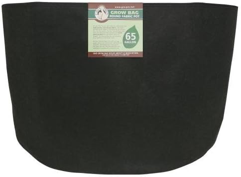 Gro Pro Premium Round Fabric Pot 65 Gallon, Black