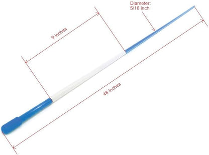 The ROP Shop 5/16" (Pack of 300) Blue Driveway Markers, Snow Stakes Poles with Reflective Tape, Cap & Tapered End for Snow Plowing Driveways, Parking Lots, Walkways, Sidewalks