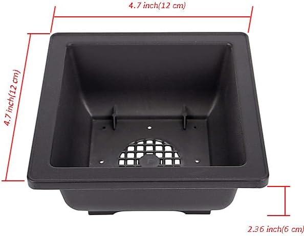 ZOENHOU 20 PCS 4.7 Inch Bonsai Training Pots, Square Plastic Bonsai Plants Growing Pot with Deep Humidity Trays for Garden, Yard, Office, Living Room, Balcony