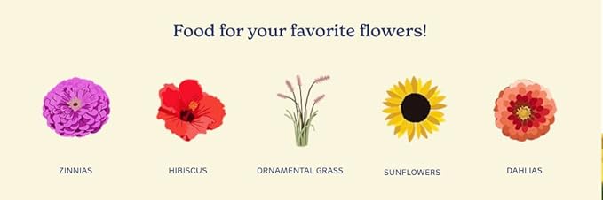 True Organic Annuals & Perennials Food – Organic Fertilizer for Stunning Blooms and Robust Foliage – 4lb Bag Covers 70 Sq. Ft.- Case of 6