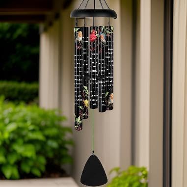Carson 38" 'with You' Bird Wind Chime - Bereavement Chime - Cardinal Windchime for Outdoor Decor - Garden Patio Porch