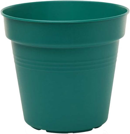 Mintra Home Garden Pots 4pk - Flowers, Herbs, Plants, Indoor, Outdoor, Colorful, Wholesale, Bulk (Forest Green, 17cm Diameter (6.6in))