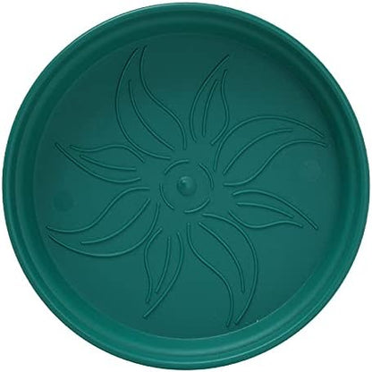 Mintra Home Garden Pots 4pk - Flowers, Herbs, Plants, Indoor, Outdoor, Colorful, Wholesale, Bulk (Forest Green, 19cm Diameter (7.5in))
