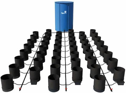 AutoPot 48 Pot GeoPot System with 3 Gallon Fabric Pots - Self-Watering, Gravity-Fed System (48Pot with 105 gal Flexi Tank) Indoor, Black