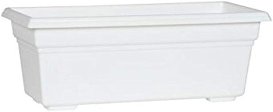 Root & Vessel 16192, White, Countryside Flower Box Planter, 18-Inch