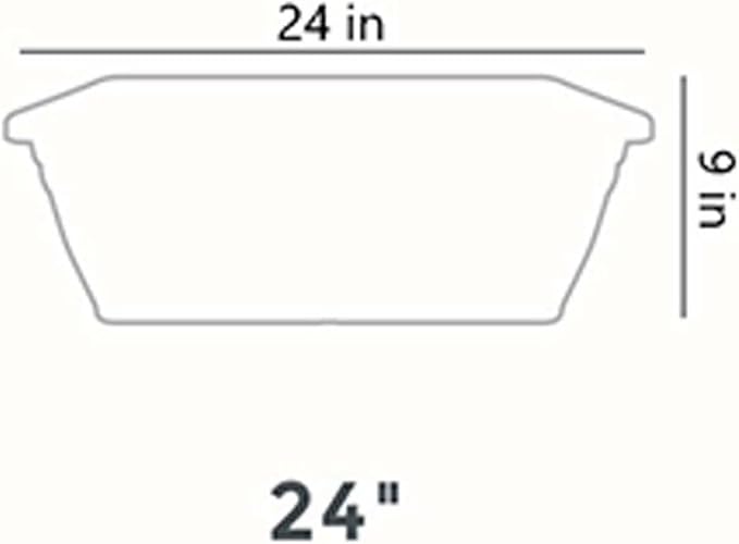 The HC Companies 24 Inch Wide Heavy Duty Plastic Deck Rail Mounted Garden Flower Planter Boxes with Removable Drainage Plugs, 4 Pack, Chocolate