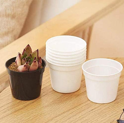 Round Succulents Plant Pots Drainage Hole, Set of 40 Mini Plant Pots 2.5" Wx2.25 H,Perfect for Plant Seeds,Seedling Nursery Transplanting Planter Container(White-40)