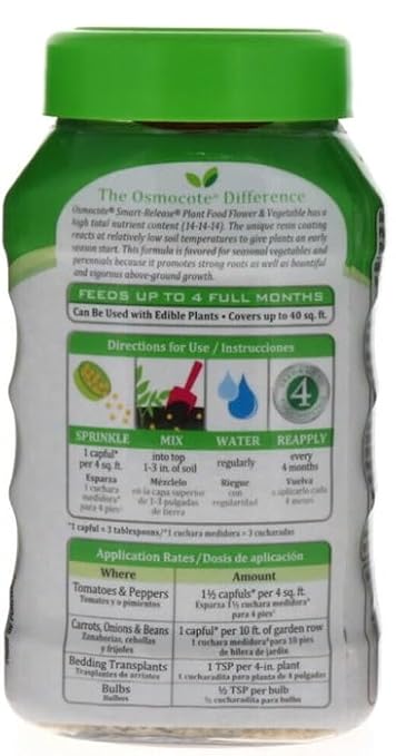 Osmocote Smart-Release Plant Food Flower & Vegetable, 14-14-14, 1 Lbs. - Pack of (2)