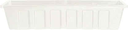 Root & Vessel Poly-Pro Plastic Flower Box Planter, White, 30-Inch
