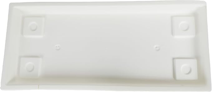 The HC Companies Venetian Rectangular Plant Tray - Lightweight Plastic Plant Saucer - Plant Drip Trays for Drainage - UV Resistant Pot Saucer for Indoor & Outdoor Use (29.5" White, Pack of 1)