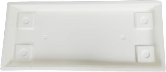 The HC Companies Venetian Rectangular Plant Tray - Lightweight Plastic Plant Saucer - Plant Drip Trays for Drainage - UV Resistant Pot Saucer for Indoor & Outdoor Use (17.5” White, Pack of 1)