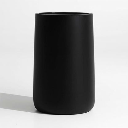 23.1" H x 14.7" D Tall Conico Fiberstone Planter, Drainage Hole for Indoor and Outdoor Use, 5 Year Guarantee, Included 2 Extra Coco Mats (Black Color, 23.1" Pot Opening)