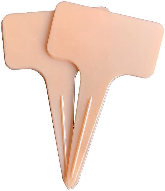 SEIWEI 20Pcs Garden Plastic Plants Labels for Marking Potted Plants Multicolor Greenhouse Flower Trees Stakes Markers Tags T Shape