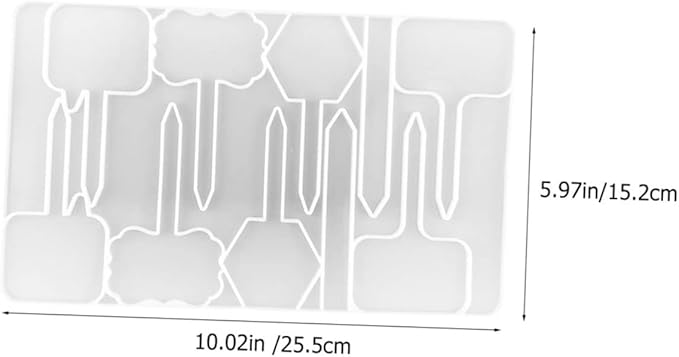 2pcs Silicone Plant Label Mold Epoxy Molds for Markers and Reusable Silicone for Floral Tags and Herb Labels Easy to Use for Crafting