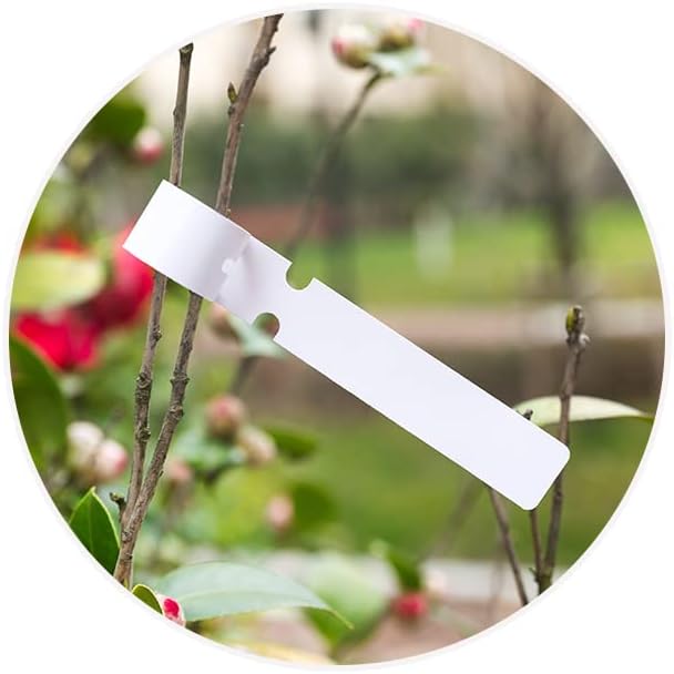Kecoya 200 PCS White Plastic Plant Tree Tags and Labels Waterproof, Adjustable, Wrap Around, Reusable, Indoor/Outdoor, Garden, Nursery, Greenhouse, Balcony, Plant Labels