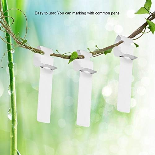 Fdit Plant Labels, 100pcs, White, PVC Material, 8.27x0.79 Inch, Hanging Stake Tags for Garden Nursery Seed Identification