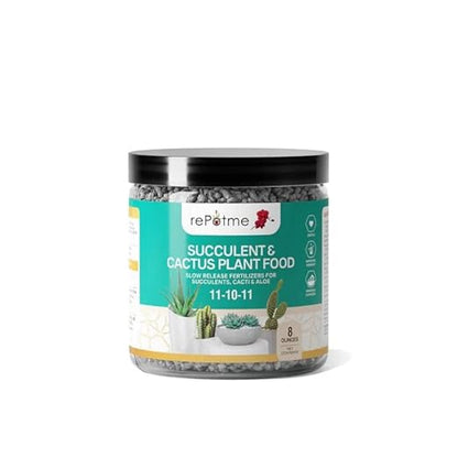 rePotme Slow Release Succulent & Cactus Food | Feed ME! Time Release Fertilizer (11-10-11) | Feed Your Plants Automatically, Apply Once Every 6 Months