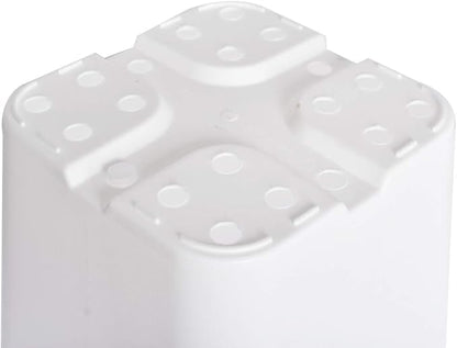 Plant Nursery Pot 10-Pack 3 Gallon Square Plastic Garden Planter Pots Flower Seedling Injection Molded Container Seed Starting Pot Set for Indoor Outdoor Plants Seedlings Vegetables White