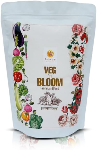 Veg N Bloom Natural Potting Mix for Vegetables, Herbs, Flowers & Houseplants (1 lb)