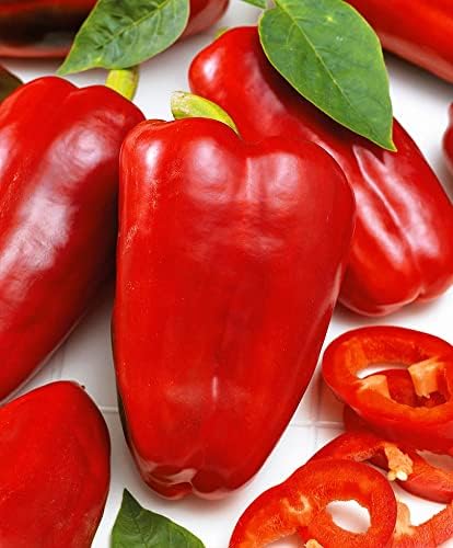 Seeds Sweet Bell Pepper Red Giant Non GMO Heirloom