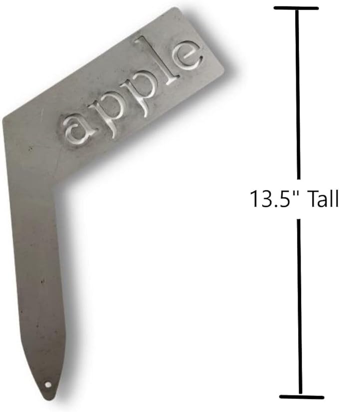 Planter Size Small Metal Garden Plant Vegetable Flower or Herb Markers 13.5 Inches Tall (snap peas, Raw, Unfinished Steel)