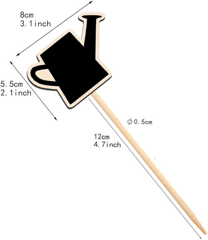 Decoraciones para Salas De Casa Mini Wood Chalkboard Stakes 20pcs Gardening Plant Tags Blackboard Garden Labels Faucet Shaped Yard Stake Flower Tags Plants Sticks for Lawn