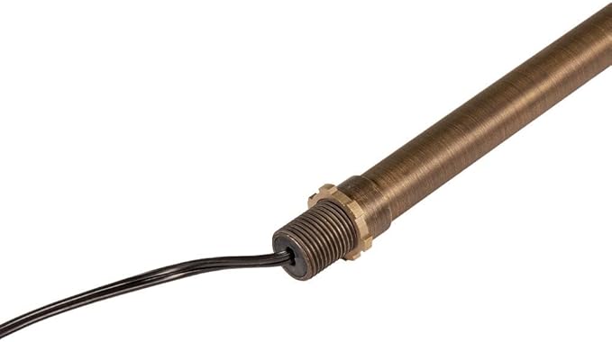G2 12V Brass Mini Path Light (15" Tall) with 3W 2700K Warm White G4 LED Bulb for Low Voltage Landscape Lighting on Outdoor Pathway, Walkway, Garden, Driveway or Patio