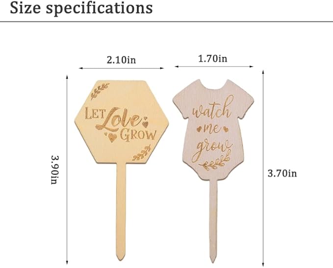 Plant Labels for Outdoor Garden Waterproof Wood Herb Plant Markers for Indoor Plants Signs Decor for Pots Funny Plant Tags Novelty Plant Lover Gifts for Womens Home House Plant Decorative Accessories