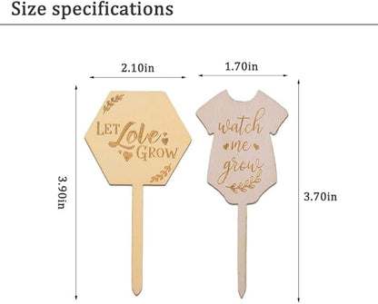 Plant Labels for Outdoor Garden Waterproof Wood Herb Plant Markers for Indoor Plants Signs Decor for Pots Funny Plant Tags Novelty Plant Lover Gifts for Womens Home House Plant Decorative Accessories