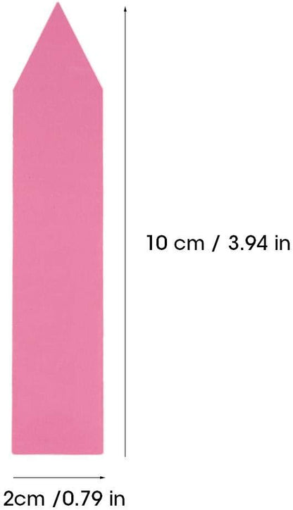 100 Pcs Plant Labels Tags, Plastic Plant Seed Waterproof Labels Pot Marker Nursery Garden Stake Tags (Pink)