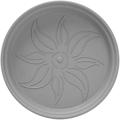 Mintra Home Garden Pots 4pk - Flowers, Herbs, Plants, Indoor, Outdoor, Colorful, Wholesale, Bulk (Grey, 11cm Diameter (4.3in))