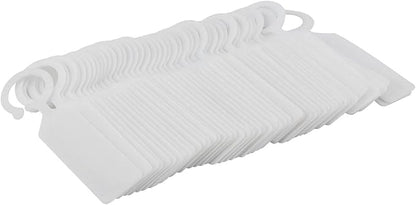 Plant Labels 100 Pcs Plastic Hanging Labels for Plant Tree Nursery Seedling Tags Stakes Markers Reusable(White)
