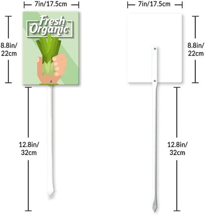 Eveokoki Aluminum Seed & Plant Labels - Plant Markes for Seedlings-Plant Tags for Pots - Garden Signs for Vegetable - Durable Markers for Plants Outdoor Waterproof - Garden Decor for Farmhouse