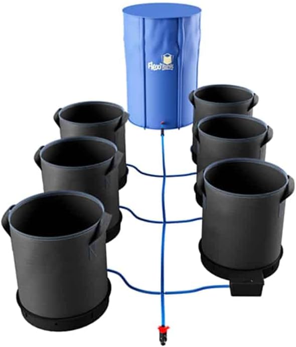 AutoPot 6 Pot XXL System with 13 gal Pots and 25 gal FlexiTank - Self-Watering, Gravity-Fed Indoor Hydroponic System (6Pot - 13 gal - 25 gal FlexiTank)