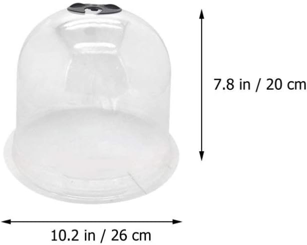 2pcs Plant Dome Garden Cloche Dome Plant Bell Protector Cover Plastic Protector Mini Insulation Cover Plastic Mini Greenhouse Clear