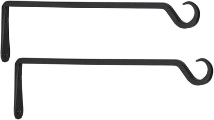 16inch 2 Pack Plant Hanger, Sturdy Hanging Plant Hangers Outdoor, Bird Feeder Hanger for Bird, Plant Hangers for Planters, Lanterns, Wind Chimes Indoor Outdoor, Upgrade Black