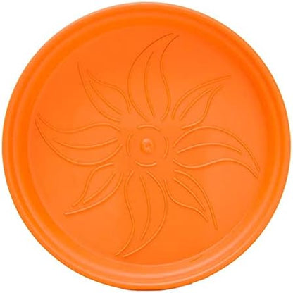 Mintra Home Garden Pots 4pk - Flowers, Herbs, Plants, Indoor, Outdoor, Colorful, Wholesale, Bulk (Orange, 13cm Diameter (5in))