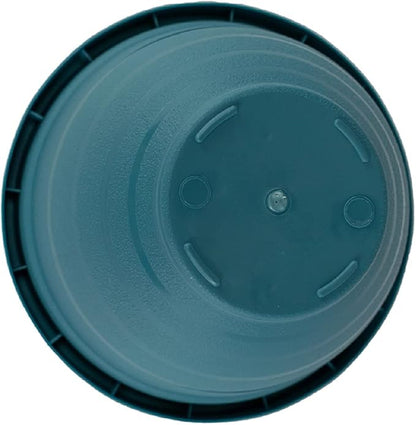 The HC Companies Rings Flower Planter - Self Watering Plant Pots for Herbs & More - Round Lightweight Outdoor & Indoor Planter (12" Blue, Pack of 2)