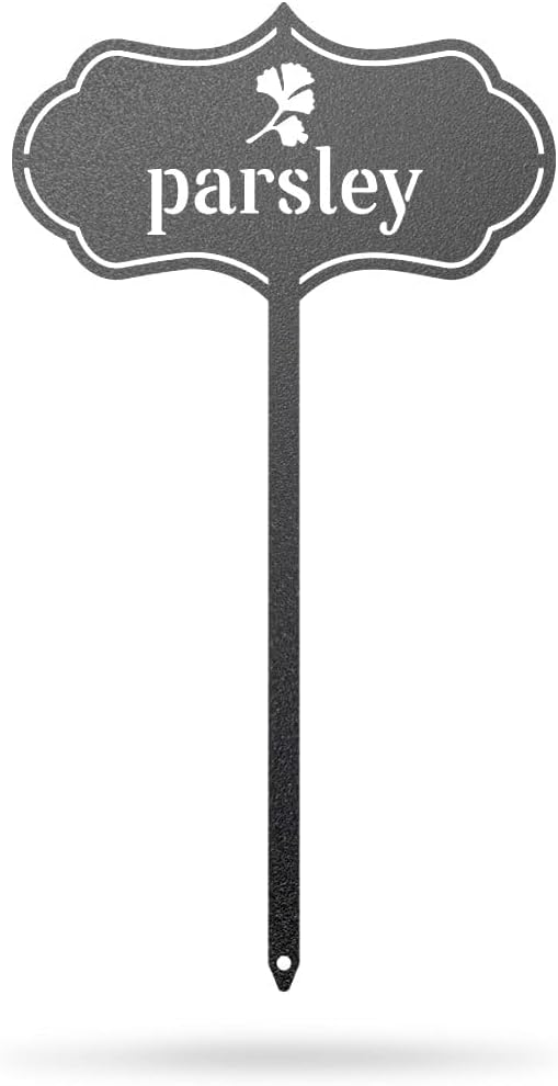 RealSteel - Seed & Plant Markers - Indoor/Outdoor Herb Garden Stakes - Elegant Fruit/Vegetable Seed Labels - Durable Plant Tags for Pots - Classy Design for Farmhouse/Greenhouse (Parsley)