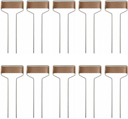 10 Pieces Copper Plant Tags Metal Plant Labels Nursery Tags Plant Markers Garden Marker Planting Gardening Sticks Garden Label Stakes Planting Seedling Stake Signs, 10 Inch