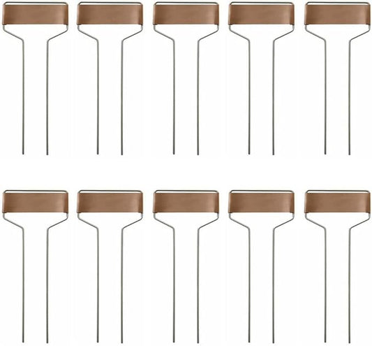 10 Pieces Copper Plant Tags Metal Plant Labels Nursery Tags Plant Markers Garden Marker Planting Gardening Sticks Garden Label Stakes Planting Seedling Stake Signs, 10 Inch