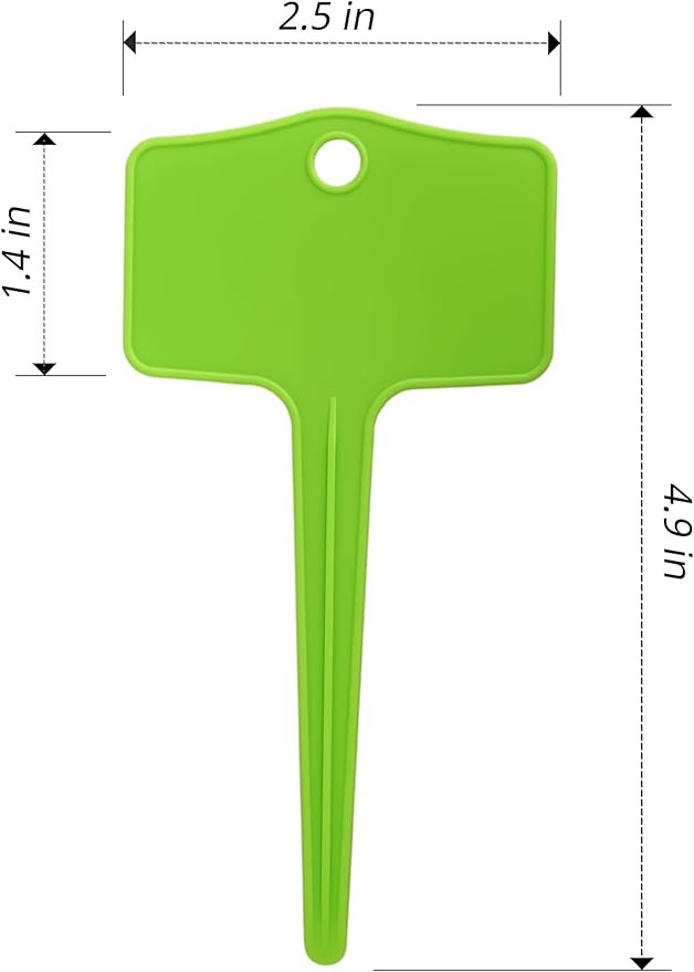 50pcs Plastic Plant T-Type Labels Garden Stake Markers Waterproof Plant Tags for Outdoor (Green)