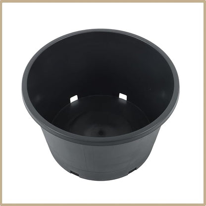 5 Gallon Black Nursery Pot, Durable Polypropylene Material, Drainage Holes, Wide Grip Rim, Ideal for Indoor or Outdoor Plants
