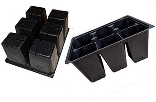 Seed Starter Trays 90 DEEP Extra Large Cells Total (15 Trays of 6 Cells Each) + 16 Labels