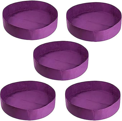 Ulalaza 5PCS Potato Grow Bags with Flap Plant Grow Bags Fabric Multi Ribbon Potato Bag Tomato Vegetable Growth Non-Woven Felt Planting Bag Transparent