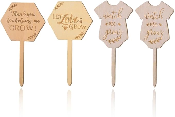 Plant Labels for Outdoor Garden Waterproof Wood Herb Plant Markers for Indoor Plants Signs Decor for Pots Funny Plant Tags Novelty Plant Lover Gifts for Womens Home House Plant Decorative Accessories
