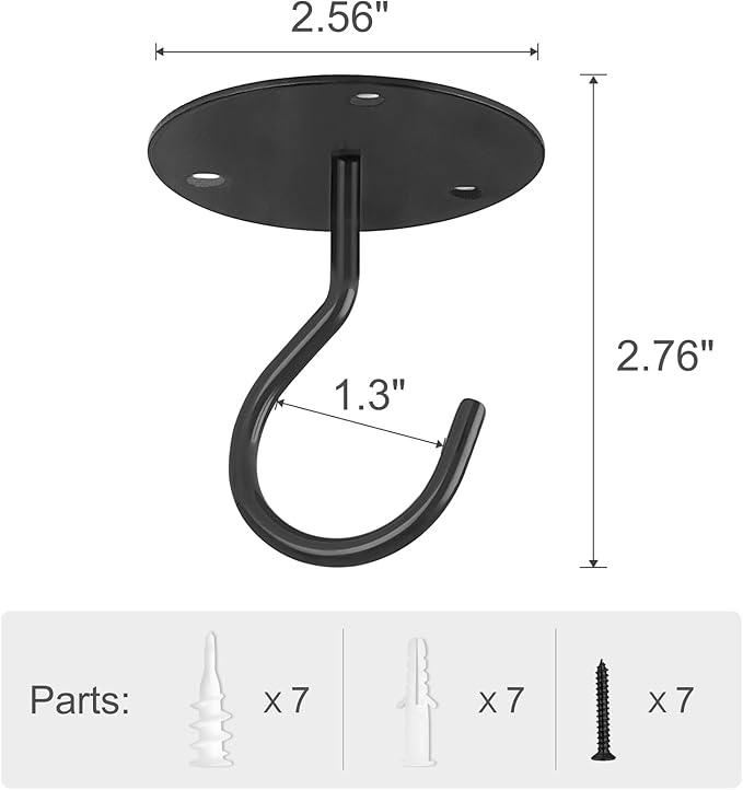 Mkono Macrame Plant Hanger Indoor Hanging Planter Basket and Ceiling Hooks, Wood Beads Decorative Flower Pot Holder for Indoor Outdoor Boho Home Decor, Black，Set of 2