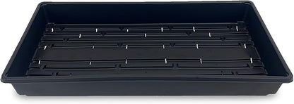 10 Plant Growing Trays (WITH Drain Holes) - 20" x 10" - Perfect Garden Seed Starter Grow Trays: For Seedlings, Indoor Gardening, Growing Microgreens, Wheatgrass & More - Soil or Hydroponic